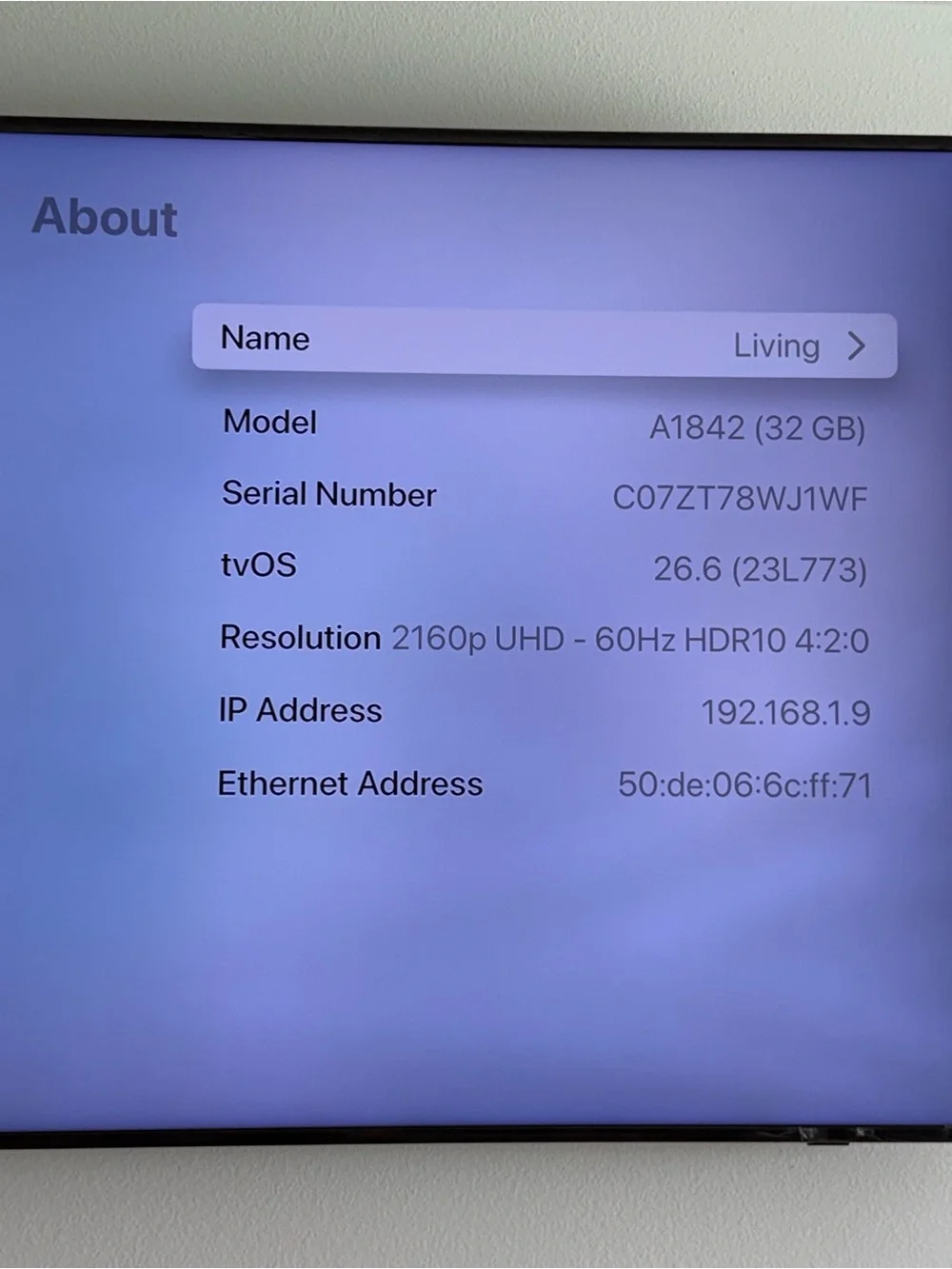 Apple TV 4K A1842 (32GB) – MQD22LL/A – 5th Gen Original Siri Remote + Power Cord